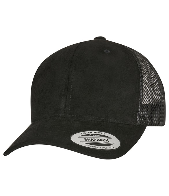 Imitation suede leather trucker cap (6606SU)