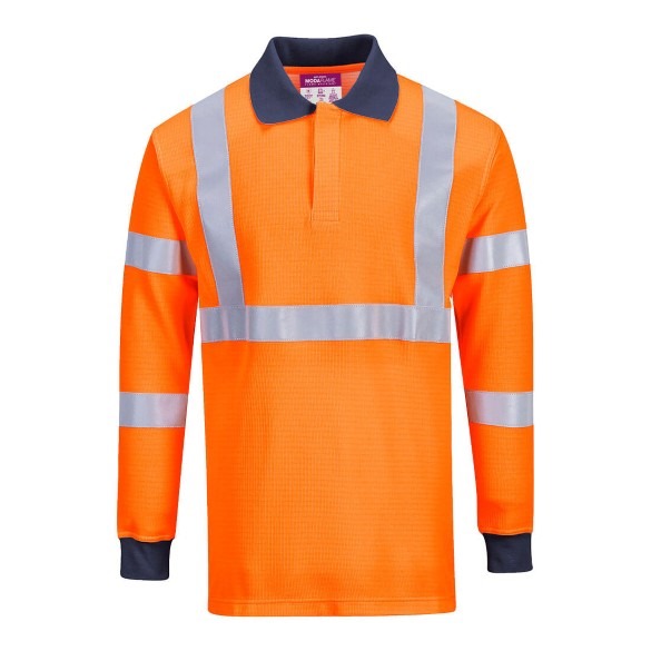Modaflame Knit HVO FR Long Sleeve Polo Shirt