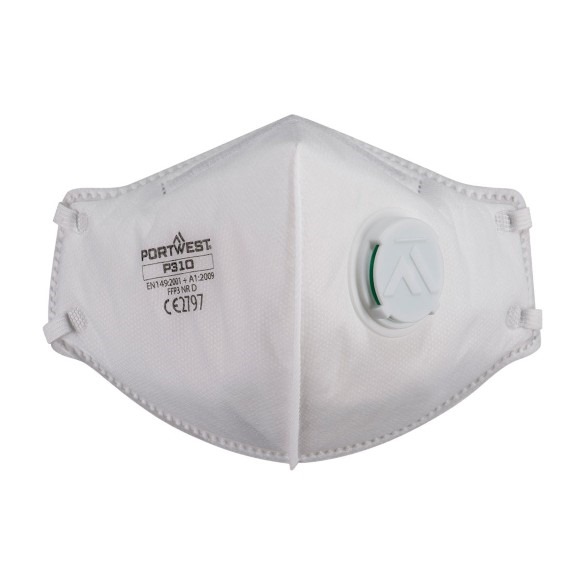 FFP3 Valved Dolomite Fold Flat Respirator (Pk3)