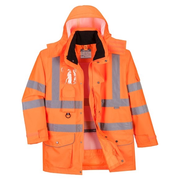 Hi-Vis Breathable 7-in-1 Traffic Jacket
