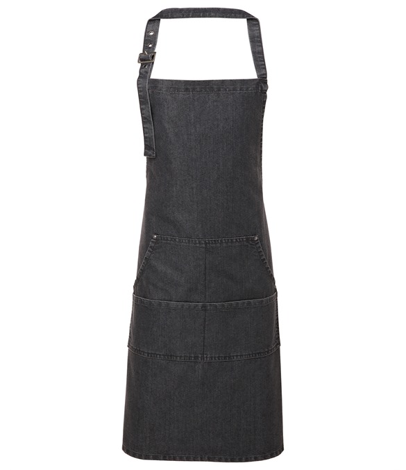 Jeans stitch bib apron
