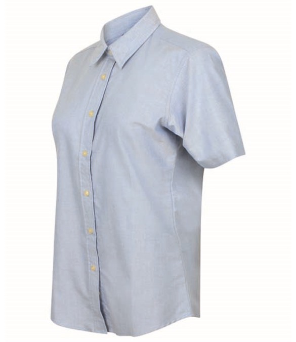 Women&#39;s short sleeve classic Oxford shirt