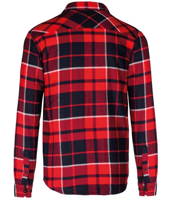 Sherpa-lined checked shirt jacket