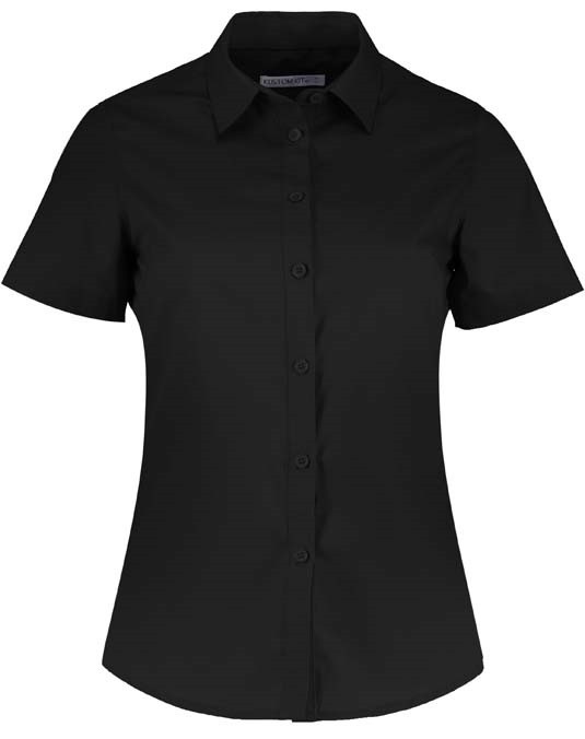 Women&#39;s poplin shirt short sleeve