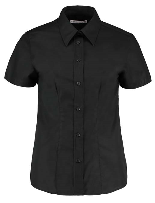 Women&#39;s workplace Oxford blouse short-sleeved (tailored fit)