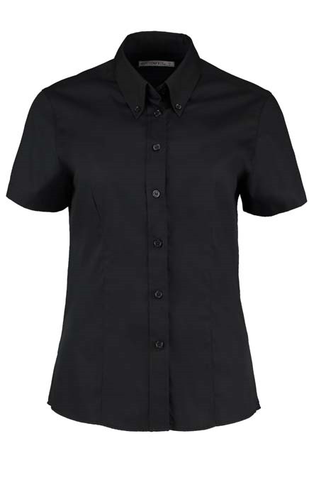 Women&#39;s corporate Oxford blouse short-sleeved (tailored fit)