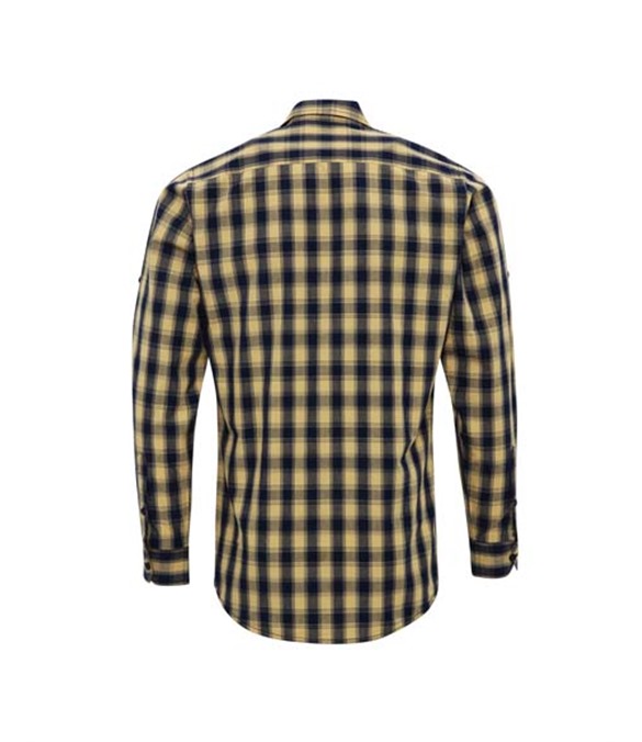 Mulligan check cotton long sleeve shirt