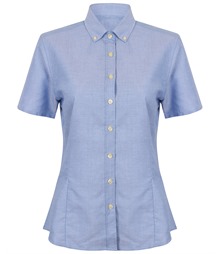 Women's modern short sleeve Oxford shirt