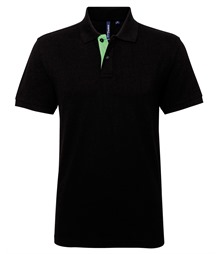 Men's classic fit contrast polo