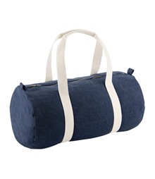 Denim barrel bag