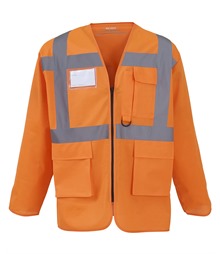 Hi-vis executive long sleeve waistcoat (HVJ800)