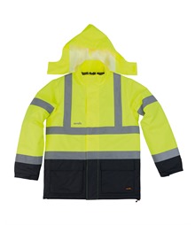 High-visibility waterproof jacket