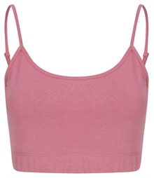 Women's sustainable fashion cropped cami top with adjustable straps