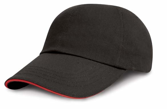 Low-profile heavy brushed cotton cap with sandwich peak