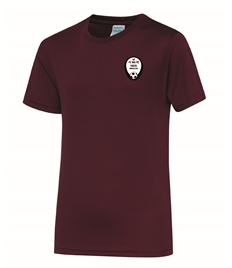 Burgundy Football T-Shirt - JUNIOR